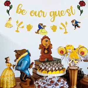 Be Our Guest Banner, Beauty And The Beast Decorations Birthday Bachelorette Engagement Bridal Shower Baby Shower Birthday Party Favor Supplies Decorations