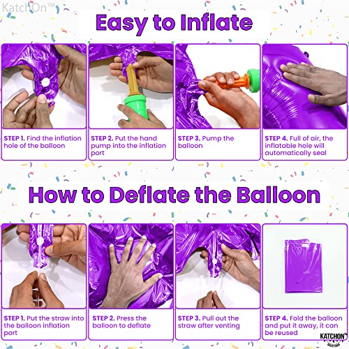 KatchOn, Giant Purple 21 Balloon Number - 40 Inch | 21 Year Old Balloon | Purple Number 21 Balloon, 21st Birthday Decorations for Women | 21 Birthday Balloon, 21st Birthday Party | 21st Anniversary