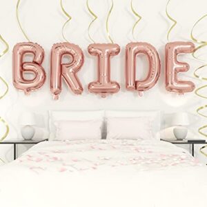 wedding foil balloons sayings 16 inches (bride (40 inches) rose gold)