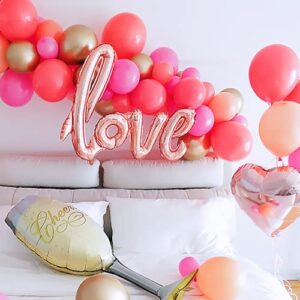 Coral Balloons Arch Kit 108 Pcs 18 12 10 5 inch Matte Coral Balloons with Balloon Strip for Coral Birthday Baby Shower Wedding Bridal Shower Decorations Peach Boho Party Supplies