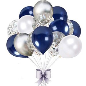 PeStary Balloons 12 inches 50pcs Navy Blue Balloons for Birthday Parties,Wedding Party Decorations,Graduation Party and Navy Parties