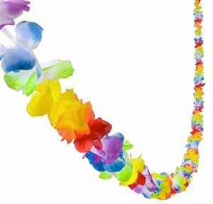 giftexpress 36 feet jumbo plastic flower lei garland/ hawaiian floral border/ luau party flower garland/hawaiian party garland/luau party decoration