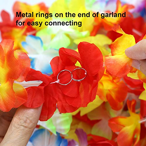 GIFTEXPRESS 36 feet Jumbo Plastic Flower Lei Garland/ Hawaiian Floral Border/ Luau Party Flower Garland/Hawaiian Party Garland/Luau Party Decoration