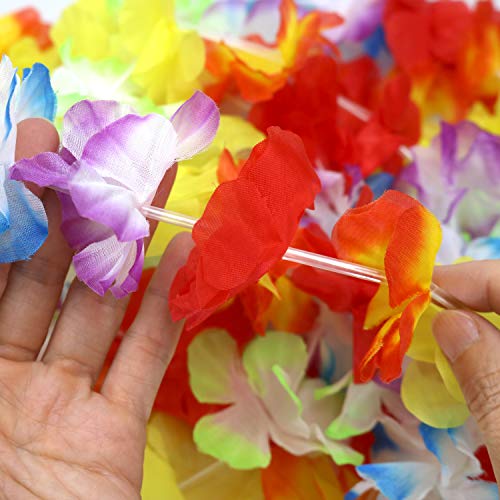 GIFTEXPRESS 36 feet Jumbo Plastic Flower Lei Garland/ Hawaiian Floral Border/ Luau Party Flower Garland/Hawaiian Party Garland/Luau Party Decoration