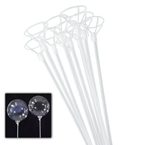 balloon sticks 10 pcs 27.5 inch length plastic balloon holder with connector for led transparent balloons clear bobo balloon