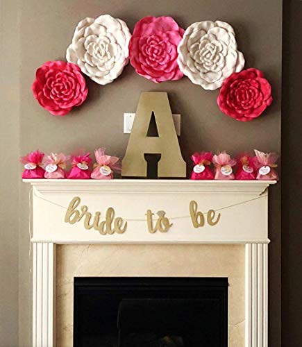 CC Party Co. Bride to Be Gold Glitter Banner with Diamond Ring Detail | bachelorette party | bridal shower | engagement party | wedding shower | hen party | decorative sign