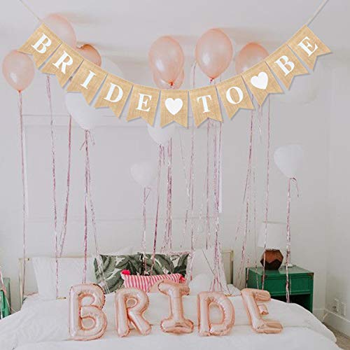 Uniwish Bride to Be Banner for Bridal Shower Engagement Bachelorette Party Decorations Garland Wedding Photo Prop