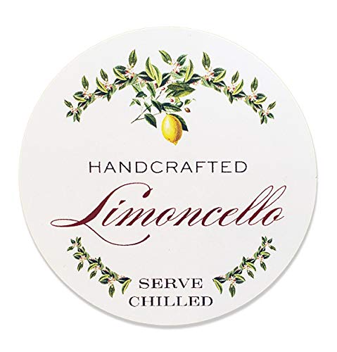 LIMONCELLO LABELS, Garland Style, 2" ROUND CIRCLE - 12 / PKG