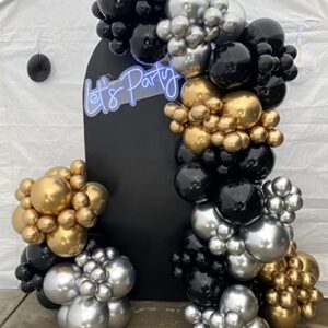 MOMOHOO Metallic Silver Balloons Garland - 60Pcs 18/12/10/5 Inch Silver Balloons Different Sizes, Silver Chrome Balloons Silver Latex Ballons Wedding Balloon, Engagement Anniversary Party Decorations