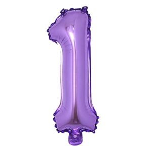 16 inch purple alphabet letter and number balloons set package, aluminum hanging foil film banner mylar balloon for birthday party decoration custom word (a-z, 0-9) (16 inch purple 1)