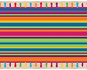 JOYIN 4pcs Fiesta Theme Party Tablecloth, Mexican Serape Table Runner, Cinco De Mayo Print Plastic Tablecovers (54 x 108') for Mexican Themed Party, Mexican Decoration, Fiesta Taco Night Birthday