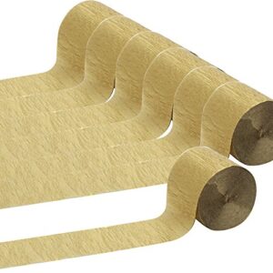 Coceca 6 Rolls 492ft Gold Crepe Paper Streamers for Birthday Party Wedding Festival Party Decorations