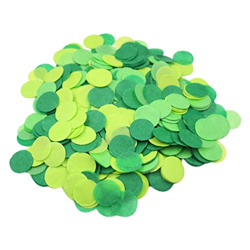 Mybbshower Green Paper Confetti Birthday Party Decorations Spring Wedding 1 inch 5000 Pieces