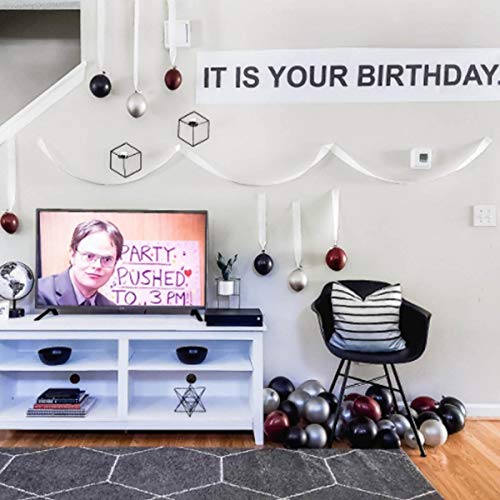 60 Pack The Office Balloons The Office Birthday Decoration Brown & Black & Silver Balloons The Office Party Merchandise by Dwight K. Schrute Office Theme birthday Decorations (12 Inch)