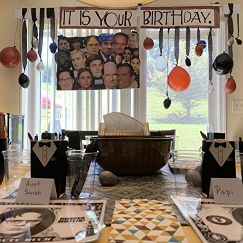 60 Pack The Office Balloons The Office Birthday Decoration Brown & Black & Silver Balloons The Office Party Merchandise by Dwight K. Schrute Office Theme birthday Decorations (12 Inch)