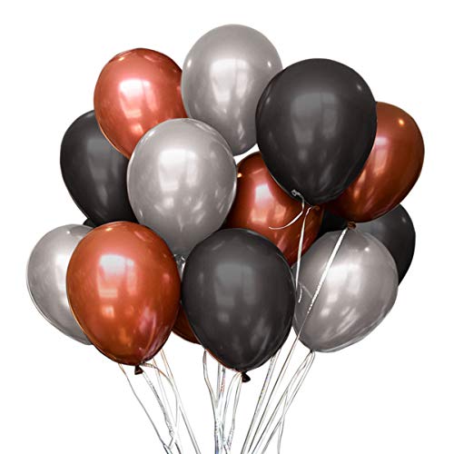 60 Pack The Office Balloons The Office Birthday Decoration Brown & Black & Silver Balloons The Office Party Merchandise by Dwight K. Schrute Office Theme birthday Decorations (12 Inch)