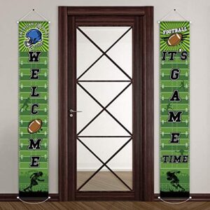 football party banner welcome porch sign for football theme festival birthday baby shower decoration