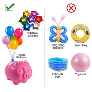 IDAODAN Balloon Pump Electric, Portable Little-Pig Shape Balloon Inflator Air Blower for Kid's Birthday, Wedding, Christmas, Party Decoration - 110V 600W, Electric Air Balloon Pump