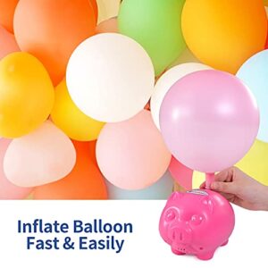 IDAODAN Balloon Pump Electric, Portable Little-Pig Shape Balloon Inflator Air Blower for Kid's Birthday, Wedding, Christmas, Party Decoration - 110V 600W, Electric Air Balloon Pump