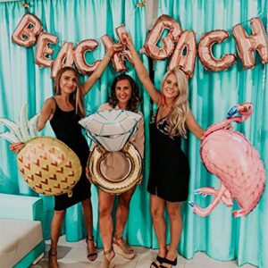 JeVenis Set of 5 Beach Bach Balloons Flamingo Bridal Shower Decor Beach Bachelorette Party Decorations Kit Bachelorette Party Balloons Beach Bachelorette Decor