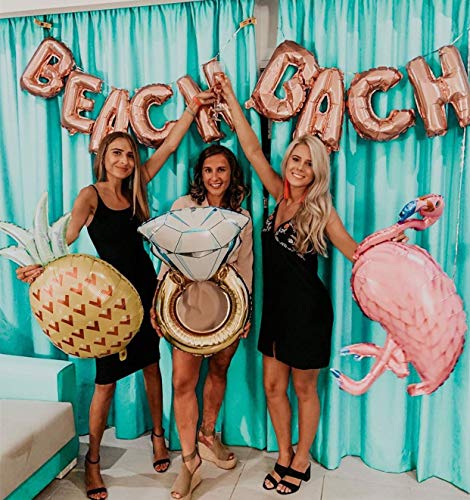 JeVenis Set of 5 Beach Bach Balloons Flamingo Bridal Shower Decor Beach Bachelorette Party Decorations Kit Bachelorette Party Balloons Beach Bachelorette Decor