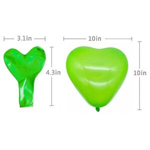 100 10-inch Color Heart shaped balloons 10 Kinds of Rainbow Party Latex Balloons for Valentines Day,Propose Marriage,Wedding Party…