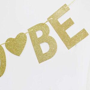 Bride to Be Gold Glitter Sign Garland for Engagement Wedding Bachelorette Party Props Supplies