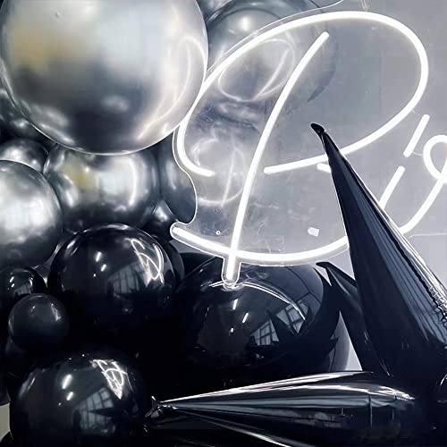 Black Silver Balloon Garland 121PCS Black Star Birthday Party Decoration Anniversary Home Decor