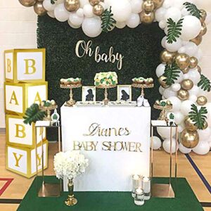 Baby Shower Decorations Gold Large Baby Box Baby Blocks Decorations for Baby Shower Boy Girl 1st Birthday Party Decorations by QIFU