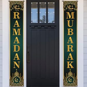 Ramadan Mubarak Decorations Ramadan Front Porch Welcome Sign Eid Mubarak Banner Ramadan Decorations and Supplies for Home Party