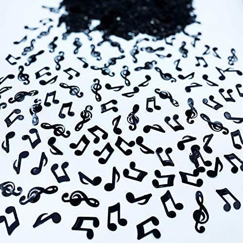 Music Confetti Musical Notes Confetti Black Musical Clef Cutout for Music Party Reception Birthday Wedding Engagement Baby Shower Karaoke Party Decoration Supplies 3 style (Music)