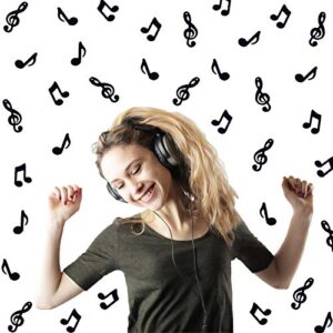 Music Confetti Musical Notes Confetti Black Musical Clef Cutout for Music Party Reception Birthday Wedding Engagement Baby Shower Karaoke Party Decoration Supplies 3 style (Music)