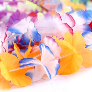 INNOCHEER Hawaiian Leis 80Pcs, Hawaiian Party Decorations of Flowers Necklaces, Headbands and Wristbands - Luau Party Supplies, Summer Beach Vacation, Tropical Themed Party Favors, Birthday, Wedding