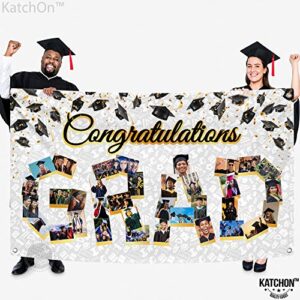 Congratulations Graduation Photo Banner - 72x44 Inch, Class of 2023 Decorations | Graduation Banner for Graduation Decorations 2023 | Graduation Picture Banner for Graduation Party Decorations 2023