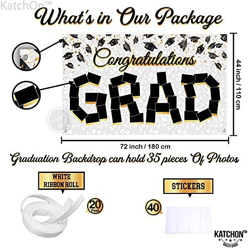 Congratulations Graduation Photo Banner - 72x44 Inch, Class of 2023 Decorations | Graduation Banner for Graduation Decorations 2023 | Graduation Picture Banner for Graduation Party Decorations 2023