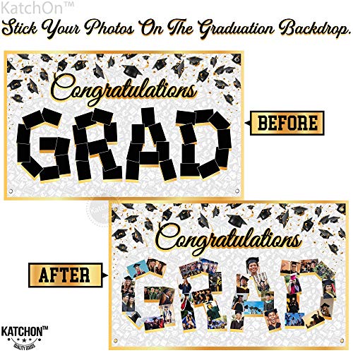 Congratulations Graduation Photo Banner - 72x44 Inch, Class of 2023 Decorations | Graduation Banner for Graduation Decorations 2023 | Graduation Picture Banner for Graduation Party Decorations 2023