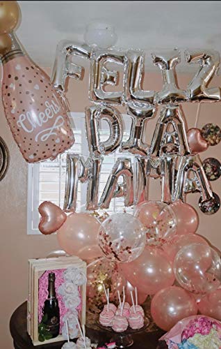 2 Pcs Champagne Bottle Mylar Foil Balloons Birthday Engagement Bachelorette Party Bridal Shower Wedding Celebration Anniversary Decor Rose Gold