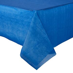 3 pack royal blue plastic tablecloth, 54″ x 108″ disposable table cover for parties, graduations