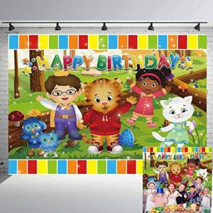 daniel tiger’s backdrop party supplies for boy birthday baby shower birthday decorations banner set decor background 7x5ft