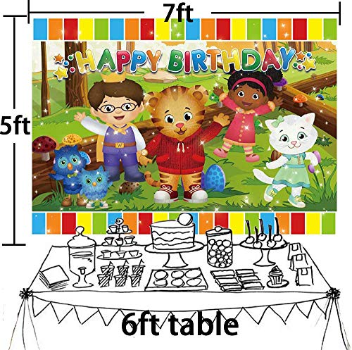 Daniel Tiger's Backdrop Party Supplies for Boy Birthday Baby Shower Birthday Decorations Banner Set Decor Background 7x5ft