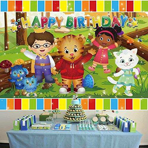 Daniel Tiger's Backdrop Party Supplies for Boy Birthday Baby Shower Birthday Decorations Banner Set Decor Background 7x5ft