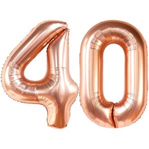 giant 40 balloon numbers rose gold – 40 inch | rose gold 40th birthday balloons for women | rose gold 40th balloons for women | 40th birthday decorations women rose gold | rose gold balloon numbers 40