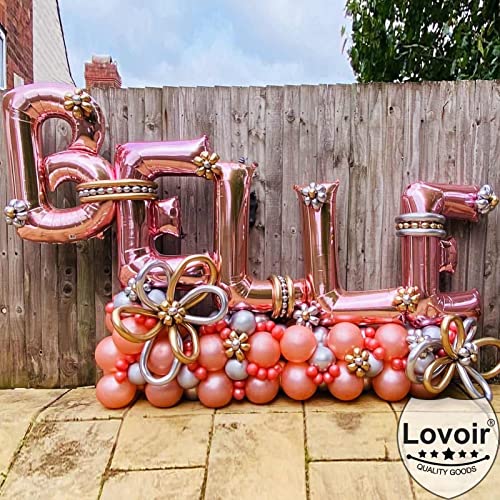 Lovoir 40 Inch Large Rose Gold Letter A Balloons Big Size Jumbo Mylar Foil Helium Balloon for Birthday Party Celebration Decorations Alphabet Rose Gold A