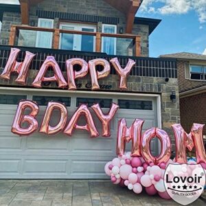 Lovoir 40 Inch Large Rose Gold Letter A Balloons Big Size Jumbo Mylar Foil Helium Balloon for Birthday Party Celebration Decorations Alphabet Rose Gold A