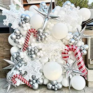 5pcs 36inch snowflake balloons-winter theme birthday party decerations supplier-winter flower for ice snow activity party decorations