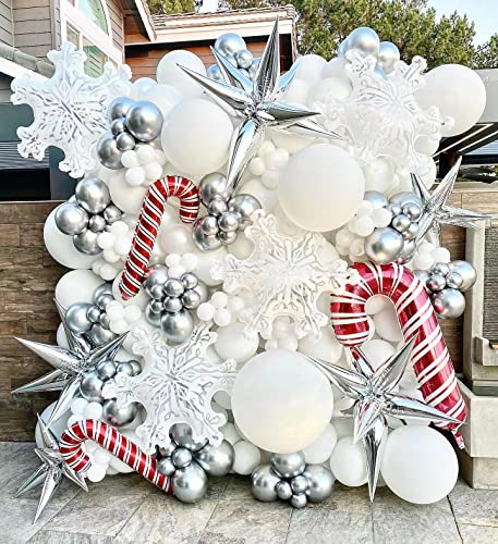 5pcs 36inch snowflake balloons-winter theme birthday party decerations supplier-winter flower for ice snow activity party decorations