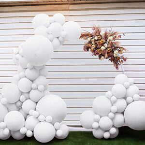 White Balloons - Double Stuffed Balloon 18inch 12inch 10inch 5inch 61pcs White Balloons Garland for Wedding Baby Shower Gender Reveal Birthday Decorations…