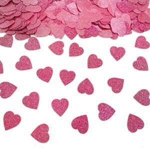 heart confetti glittery rose gold love | valentine’s day wedding anniversary engagement bachelorette party festival decoration supplies | eco-friendly pvc | 45g 1.6oz 450pcs