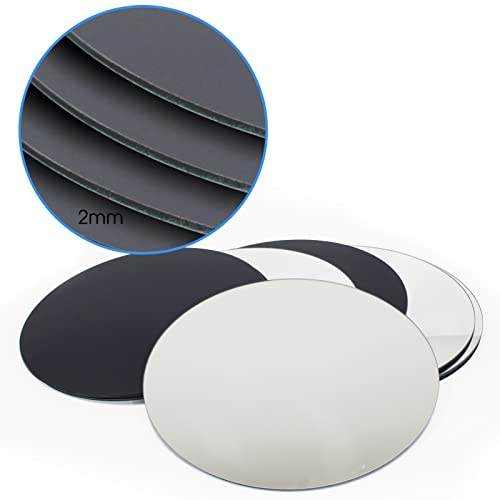 HIFOGANG 12" Round Mirror Plates, Mirror Trays, Glass Flat Mirrors, Mirror Centerpieces, Circle Mirror Candle Plates for Table Centerpieces&Wedding Decorations & Baby Shower Party, 2mm, 12 Pack