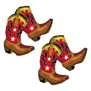 Set of 2 Dancing Cowboy Boots Jumbo 36" Foil Party Balloons